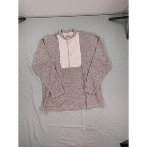 Scully Rangewear Shirt M Lightweight Long Sleeve Western Cowboy Rodeo Brown/Gray